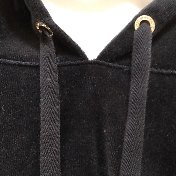 NY & C New York & Company Velour cold shoulder long hoodie large - Picture 4 of 8